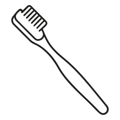 Simple line drawing of a toothbrush