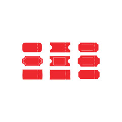 Illustration of collection of red tag label banner vector price tag template