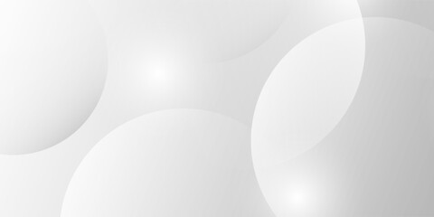 A minimalist abstract background featuring overlapping curves and circular shapes in various shades of gray, creating a smooth gradient and subtle depth