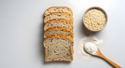 Bread with butter on a fresh slice for breakfast snack