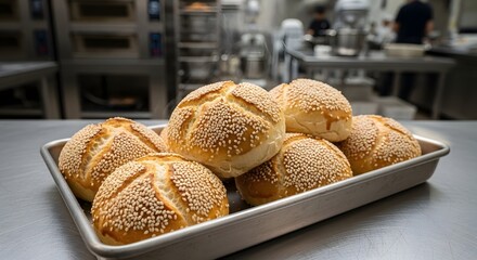 Freshly baked organic wheat bread loaf in a basket ready for a healthy breakfast