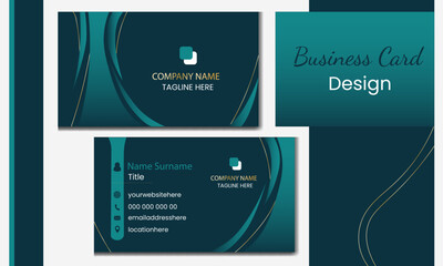 Modern minimal design business card template for business or personal use.