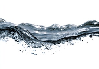 Rippling Water Surface on White Background