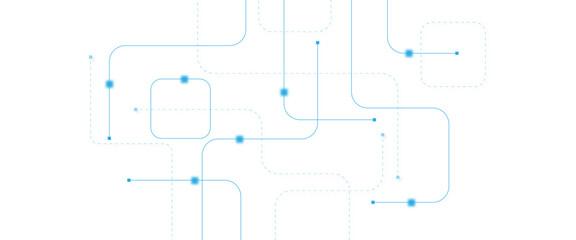 Abstract futuristic technology background. Technology background with crossed lines and dots.