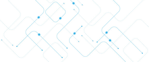 Obraz premium Abstract futuristic technology background. Technology background with crossed lines and dots.