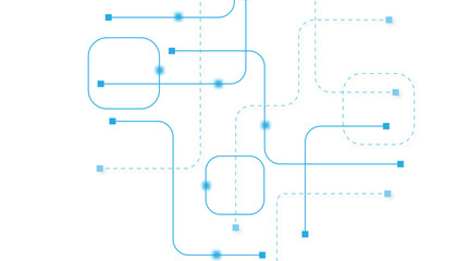 Abstract futuristic technology background. Technology background with crossed lines and dots.