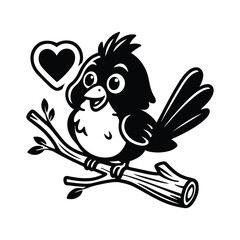 Joyful Heartbird SVG