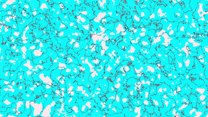 Abstract Cyan and Beige Topographic Pattern with Dark Line Contours