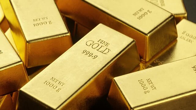 Gold bars and Financial concept,3d rendering