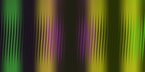 Abstract background with vertical stripes in green, yellow, purple and black