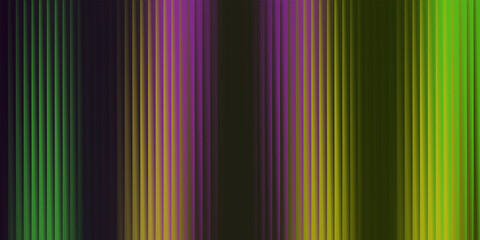 Abstract background with vertical lines in shades of green, purple and yellow