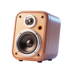 Retro Audio Speaker Box 3D Render Icon Illustration Cute Cartoon Style for Music Sound Technology