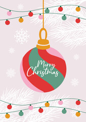 Festive colorful Christmas ornament