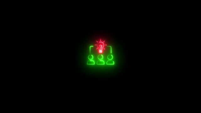  neon shine  man balb icon animation . A man icon, often used in digital interfaces, graphic design often used in digital interfaces, graphic design, and signage,