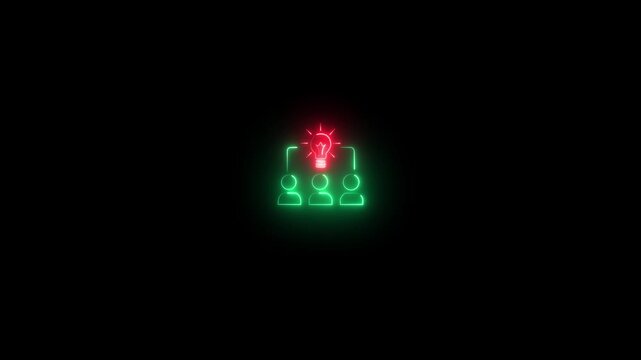  neon shine  man balb icon animation . A man icon, often used in digital interfaces, graphic design often used in digital interfaces, graphic design, and signage,