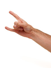 Human Hand Making Symbolic Gesture