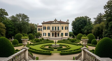 Italian Villa Garden Landscape. (1)