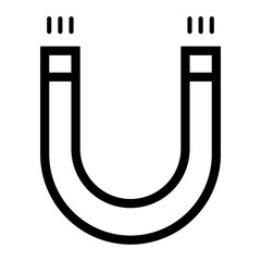 Magnet icon in line style design element