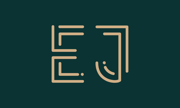 EJ E ej initial logo | initial based abstract modern minimal creative logo, vector template image. luxury logotype logo, real estate homie logo. typography logo. initials logo