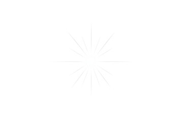 Fototapeta premium White light lens flare or star burst effect radiating bright rays on transparent background for glow or shine concepts