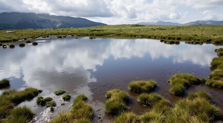 lake and mountains