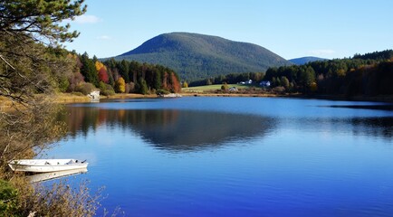 lake and mountains