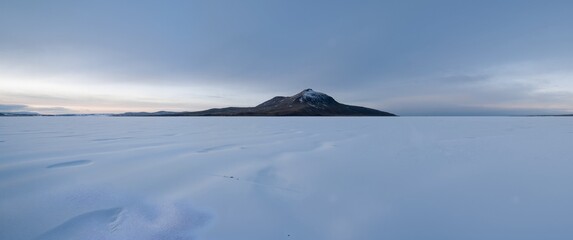 snow covered mountains
