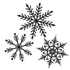 Elegant snowflake collection, capturing the intricate beauty of winters frozen artistry, perfect for festive designs and seasonal projects