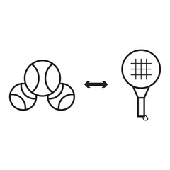 padel sport for show. padel ball. racket padel. 