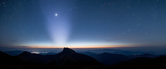 sunrise in the mountains