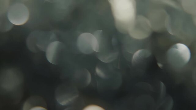 Enchantment holiday tinsel soft focus bokeh in 4K.