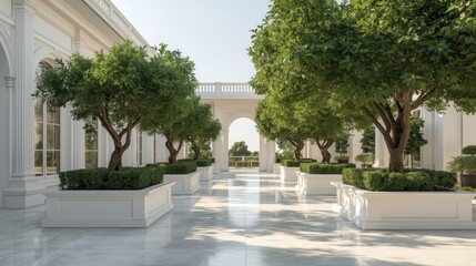 Fototapeta premium elegant hotel terrace