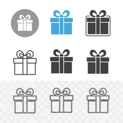 Vector illustratorn collection of gift box icons