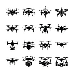 Drone Silhouettes for Tech Projects.