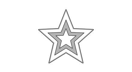 Obraz premium Abstract Geometric Star Vector Graphic with Layered Outline for Creative Design Elements