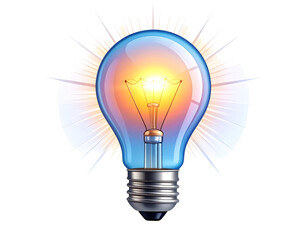 Glowing Lightbulb Inspiration &ndash; Bright Idea Concept PNG 