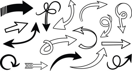 hand drawn arrow collection adding artistic motion and direction visuals that enhance presentations branding and creative layouts