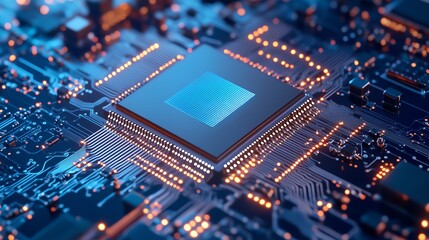Fototapeta premium Engineers are developing new semiconductor materials to improve chip performance.