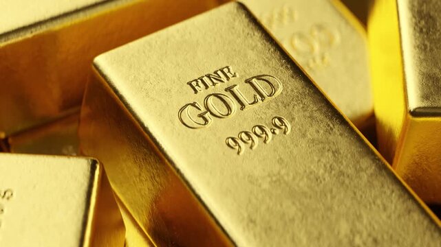 Gold bars and Financial concept,3d rendering