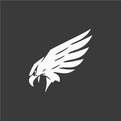 Stylized Eagle Logo Design in Monochrome Vector Style Representing Power, Freedom, and Strength for Branding and Corporate Identity
