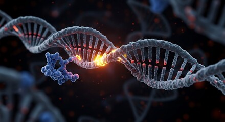 CRISPR-Cas9 Gene Editing Modifying DNA Strand