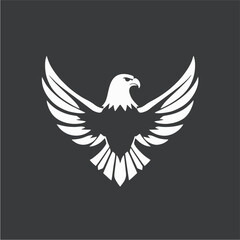 Stylized Eagle Logo Design in Monochrome Vector Style Representing Power, Freedom, and Strength for Branding and Corporate Identity
