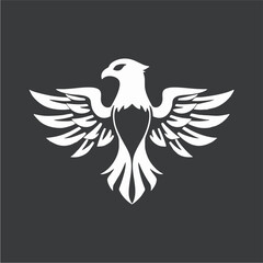 Stylized Eagle Logo Design in Monochrome Vector Style Representing Power, Freedom, and Strength for Branding and Corporate Identity
