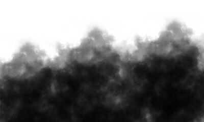 ethereal black smoke isolated on transparent background, creating a mesmerizing and dreamlike atmosphere with its soft, flowing forms