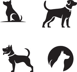 Dog silhouette logo