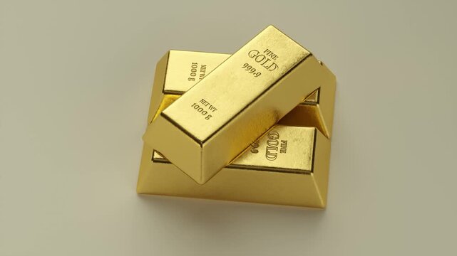 Gold bars and Financial concept,3d rendering