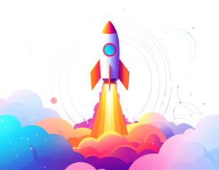  Creative Business Launch Icon – Innovation and Entrepreneurship PNG 