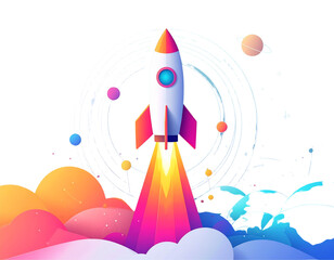 Creative Business Launch Icon – Innovation and Entrepreneurship PNG