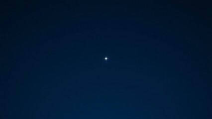 venus. The morning star visible above the horizon before sunrise in a dark blue sky. travel magazines, destination branding, designed for travel destination branding, used by web designers.