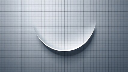 mathematical. Smooth U-shaped curve highlighted on a grid with mathematical precision. STEM education sheets, lab safety posters, designed for biotech research communications.